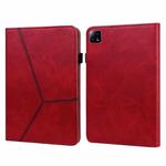 For Xiaomi Pad 6 / Pad 6 Pro Embossed Striped Leather Tablet Case(Red)