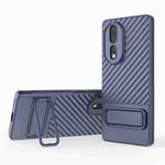 For Honor 80 5G Wavy Texture TPU Phone Case with Lens Film(Royal Blue)