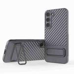 For Samsung Galaxy S23+ 5G Wavy Texture TPU Phone Case with Lens Film(Grey)