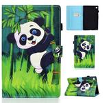 For Lenovo Tab M10 Plus TB-X606F Colored Drawing Stitching Horizontal Flip Leather Case, with Holder & Card Slots & Sleep / Wake-up Function(Panda)