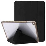 For iPad Air / Air 2 / 9.7 2018 / 2017 Clear Acrylic Deformation Leather Tablet Case(Black)