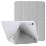 For iPad 10th Gen 10.9 2022 Clear Acrylic Deformation Leather Tablet Case(Grey)