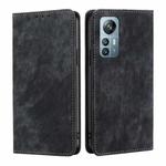 For Blackview A85 RFID Anti-theft Brush Magnetic Leather Phone Case(Black)