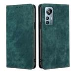 For Blackview A85 RFID Anti-theft Brush Magnetic Leather Phone Case(Green)