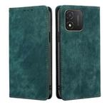 For Honor X5 4G RFID Anti-theft Brush Magnetic Leather Phone Case(Green)