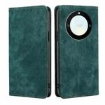 For Honor X40 RFID Anti-theft Brush Magnetic Leather Phone Case(Green)