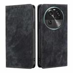 For OPPO Find X6 5G RFID Anti-theft Brush Magnetic Leather Phone Case(Black)