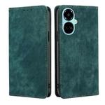 For Tecno Camon 19 / 19 Pro RFID Anti-theft Brush Magnetic Leather Phone Case(Green)