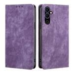 For Tecno Pova Neo 2 RFID Anti-theft Brush Magnetic Leather Phone Case(Purple)