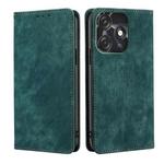 For Tecno Spark 10C RFID Anti-theft Brush Magnetic Leather Phone Case(Green)