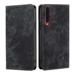 For Rakuten Big RFID Anti-theft Brush Magnetic Leather Phone Case(Black)