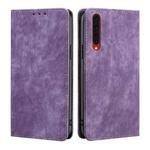 For Rakuten Big RFID Anti-theft Brush Magnetic Leather Phone Case(Purple)