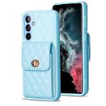 For Samsung Galaxy A54 5G Vertical Wallet Rhombic Leather Phone Case(Blue)