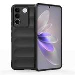 For vivo S16e 5G Magic Shield TPU + Flannel Phone Case(Black)