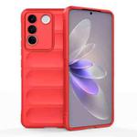 For vivo S16e 5G Magic Shield TPU + Flannel Phone Case(Red)