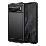 For Google Pixel 8 Pro Carbon Fiber Brushed Texture TPU Case(Black)