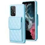 For Samsung Galaxy A52 4G / 5G Vertical Wallet Rhombic Leather Phone Case(Blue)