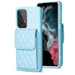 For Samsung Galaxy A53 5G Vertical Wallet Rhombic Leather Phone Case(Blue)