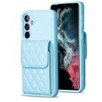 For Samsung Galaxy A54 5G Vertical Wallet Rhombic Leather Phone Case(Blue)