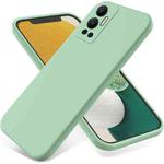 For Infinix Hot 12 Pure Color Liquid Silicone Shockproof Phone Case(Green)
