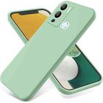 For Infinix Hot 12i Pure Color Liquid Silicone Shockproof Phone Case(Green)