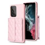 For Samsung Galaxy A53 5G Horizontal Wallet Rhombic Leather Phone Case(Pink)