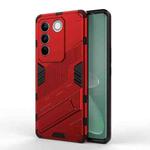 For vivo S16 Pro 5G Punk Armor 2 in 1 PC + TPU Shockproof Phone Case with Invisible Holder(Red)