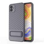 For Samsung Galaxy A04 4G Wavy Texture TPU Phone Case with Lens Film(Grey)