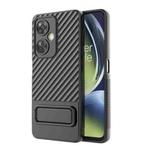 For OnePlus Nord CE 3 Wavy Texture TPU Phone Case with Lens Film(Black)