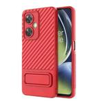For OnePlus Nord CE 3 Wavy Texture TPU Phone Case with Lens Film(Red)
