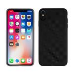 For iPhone XR Carbon Fiber Texture Shockproof TPU Protective Case(Black)