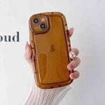 For iPhone 13 Pro Max Fat Man Airbag Clear TPU Phone Case(Brown)