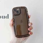 For iPhone 13 Pro Max Fat Man Airbag Clear TPU Phone Case(Transparent Black)