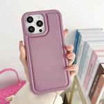 For iPhone 14 Pro Car Painted Airbag TPU Phone Case(Purple)
