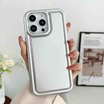 For iPhone 14 Pro Car Painted Airbag TPU Phone Case(Silver)