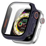 For Apple Watch Series SE 2 / 6 / SE / 5 / 4 44mm Tempered Film + PC Integrated Watch Protective Case(Midnight Blue)