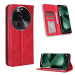 For OPPO Find X6 Pro Magnetic Buckle Retro Texture Leather Phone Case(Red)