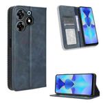 For Tecno Spark 10 Pro / K17 Magnetic Buckle Retro Texture Leather Phone Case(Blue)