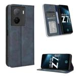 For vivo iQOO Z7x Magnetic Buckle Retro Texture Leather Phone Case(Blue)