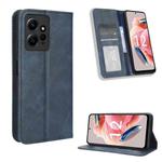 For Xiaomi Redmi Note 12 4G Global Magnetic Buckle Retro Texture Leather Phone Case(Blue)