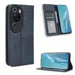 For Huawei P60 Art Magnetic Buckle Retro Texture Leather Phone Case(Blue)