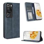 For Huawei P60 / P60 Pro Magnetic Buckle Retro Texture Leather Phone Case(Blue)