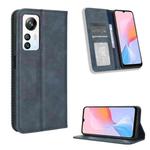 For Blackview A85 Magnetic Buckle Retro Texture Leather Phone Case(Blue)
