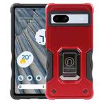 For Google Pixel 7a Non-slip Shockproof Armor Phone Case with Ring Holder(Red)