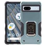 For Google Pixel 7a Non-slip Shockproof Armor Phone Case with Ring Holder(Green)