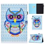 For Lenovo Tab M10 HD TB-X505F Colored Drawing Stitching Horizontal Flip Leather Case, with Holder & Card Slots & Sleep / Wake-up Function(Colored Owl)