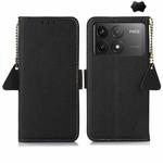 For Xiaomi Redmi K70 Side-Magnetic TJ Genuine Leather RFID Phone Case(Black)