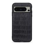 For Google Pixel 8 Pro Crocodile Texture Genuine Leather Phone Case(Black)