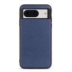 For Google Pixel 8 Lambskin Texture Genuine Leather Phone Case(Blue)