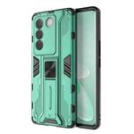 For vivo S16 / S16 Pro Supersonic Holder PC Soft TPU Phone Case(Green)